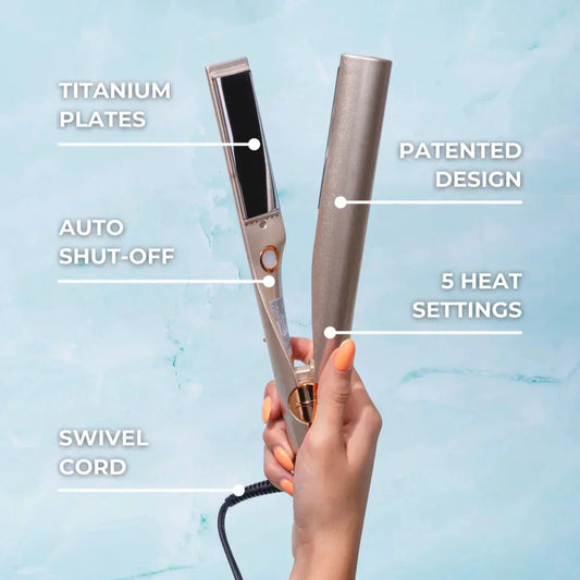Straightener 2-in-1-Attract looks with flexible curls or perfect smoothing